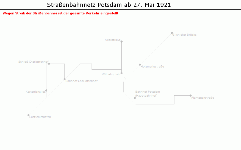 Bild: Grafische Darstellung Liniennetz ab 27. Mai 1921