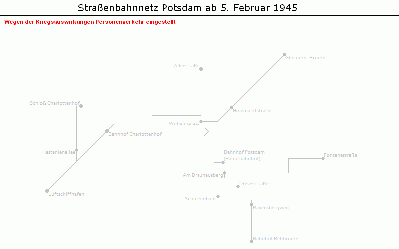 Bild: Grafische Darstellung Liniennetz ab 5. Februar 1945