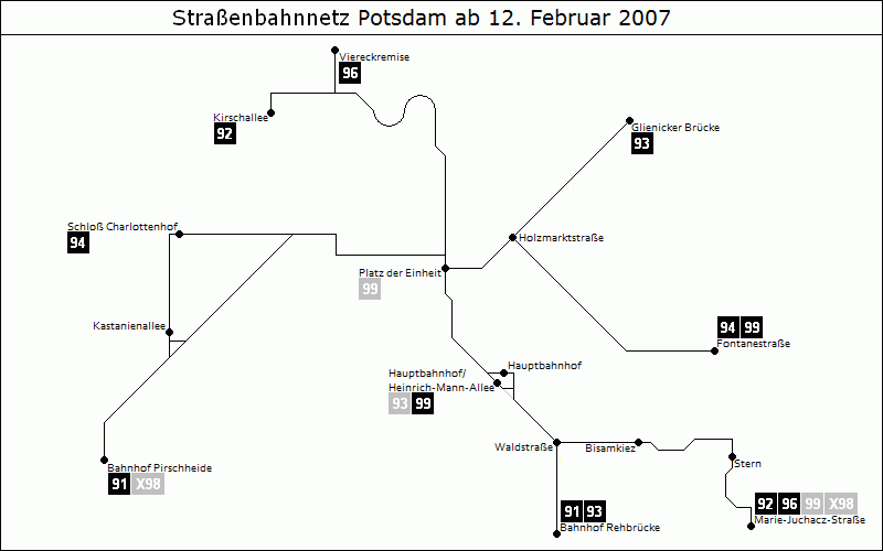 Bild: Grafische Darstellung Liniennetz ab 12. Februar 2007